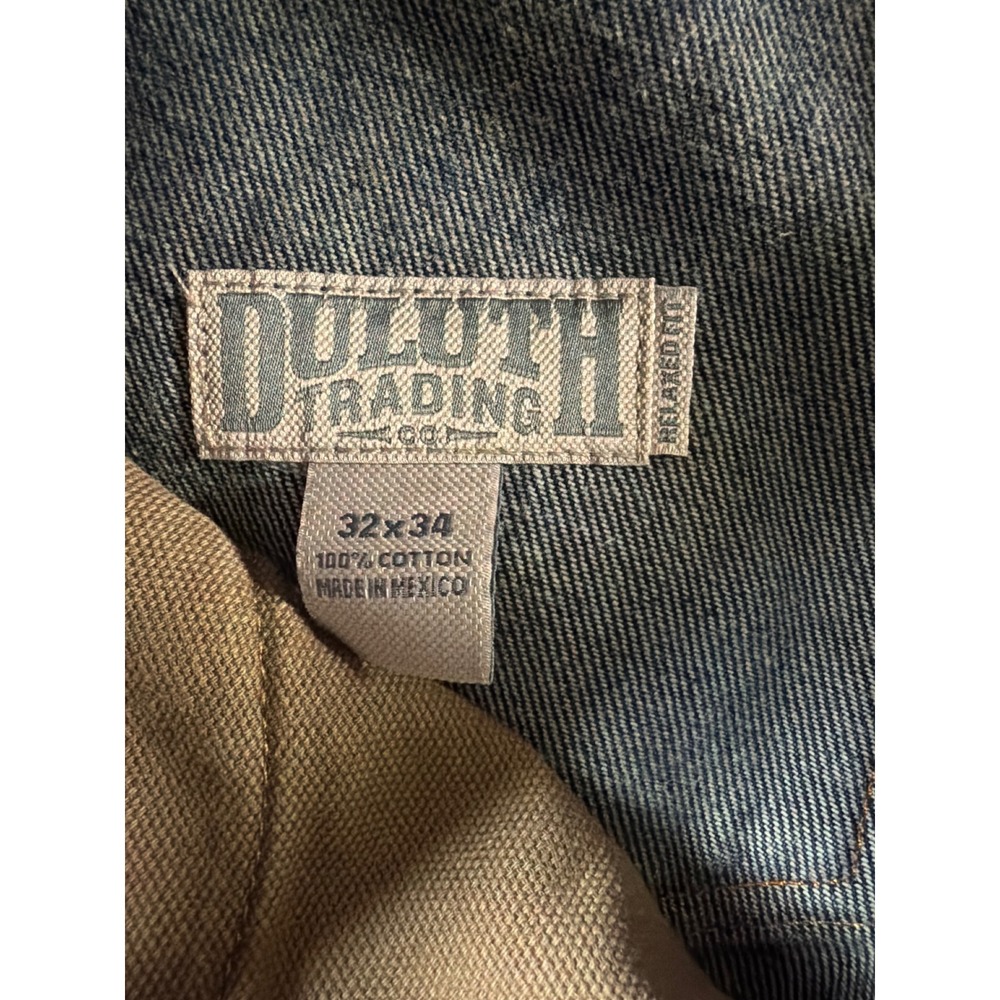 Duluth Trading Co Relaxed Fit Jeans Mens 32x34 Dark Wash Blue 100% Cotton Denim - Picture 2 of 8